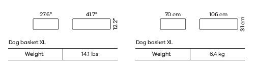 Roolf outdoor Living Dog Basket Extra Large
