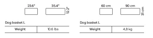 Roolf outdoor Living Dog Basket Large