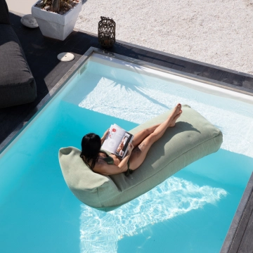 DOTTY Poef Long Chair Pastel Blue Floatable