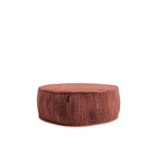 Roolf Silky Round Pouf Terracotta